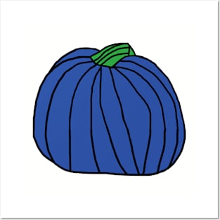 Big Blue Pumpkin Posters and Art